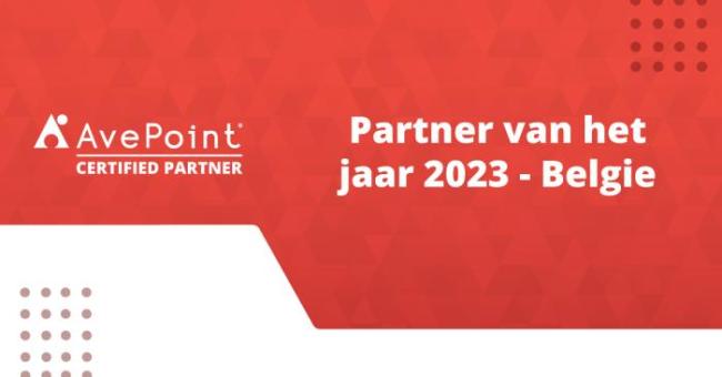 AvePoint Partner of the year Belgium